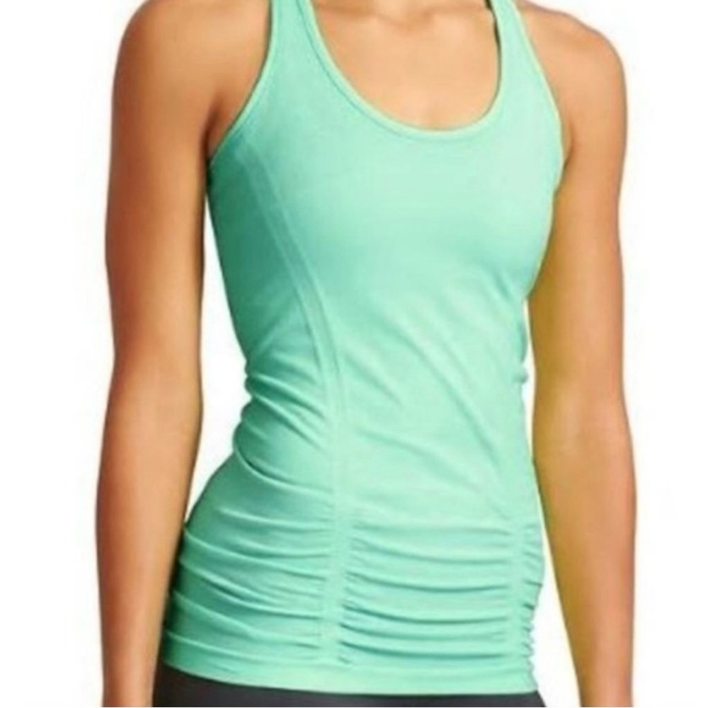 Athleta Racerback Tank Top in Heathered Mint Green Size XS